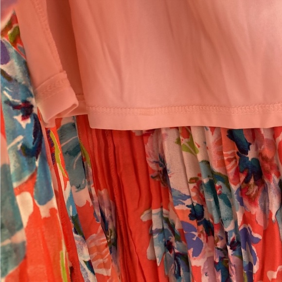 Coral Pleated Maxi Skirt NWT M - Picture 8 of 9